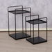 Set 2 măsuțe de cafea loft Como, negru
