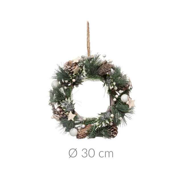 Coronita de Craciun din materiale naturale, Ø 30 cm
