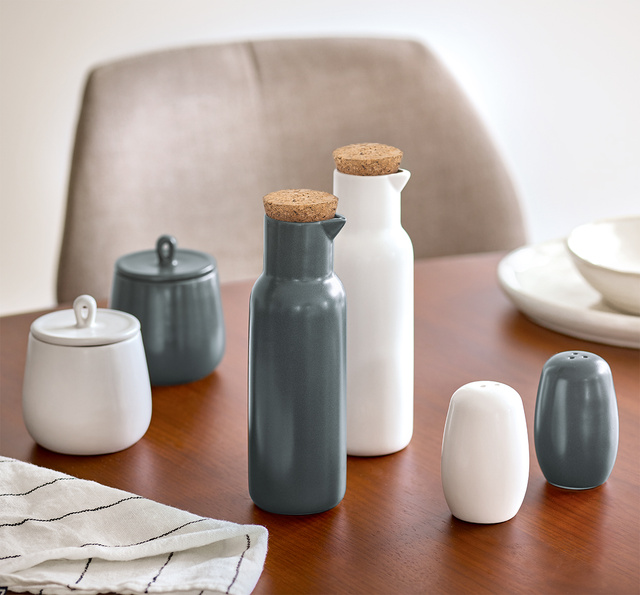 Solniță și piperniță ceramică BLACK&WHITE