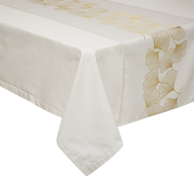 Traversa de masa cu model auriu, 45 x 200 cm