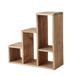 Raft din lemn pe picioare Dusk, brad chinezesc, mai multe niveluri, 38 x 38 cm