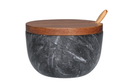 Suport prosoape hartie, marmura si salcam, 30 cm