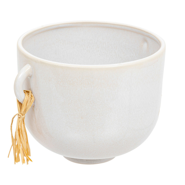 Ghiveci de flori din ceramica cu ciucure decorativ, Ø 14 cm