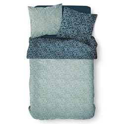 Lenjerie de pat din bumbac reversibila, 220 x 240 cm, model floral