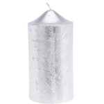 Lumânare decorativă cu model metalic, 7 x 14 cm