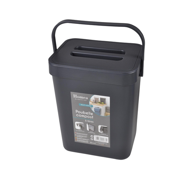 Cos gunoi de casa cu maner, 5l