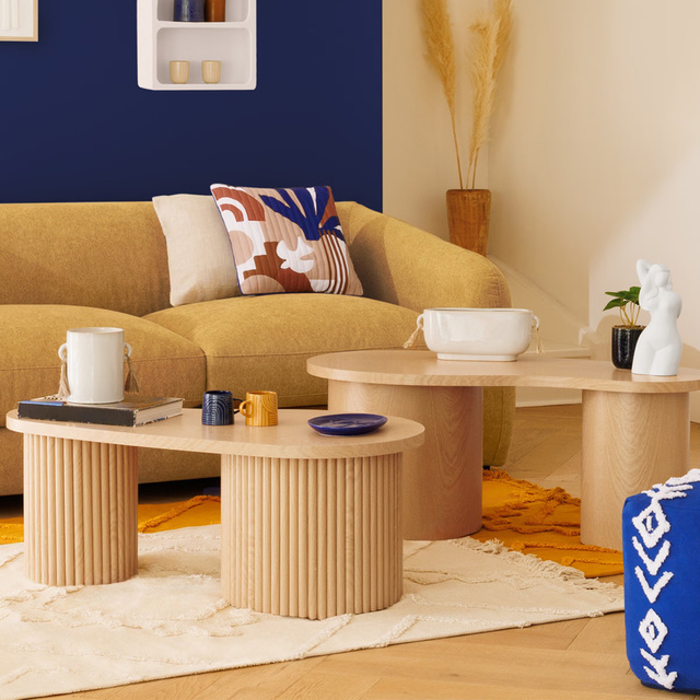 Set de 2 măsuțe de cafea Soleya suprapuse