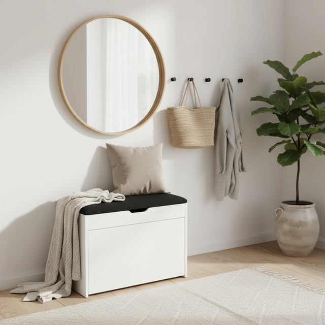 Dulap pentru pantofi cu loc de șezut și rafturi retractabile VAULT, 57 x 30 x 53 cm