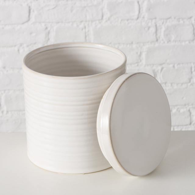 Borcan ceramic JONAH cu capac, Ø 15,5 cm