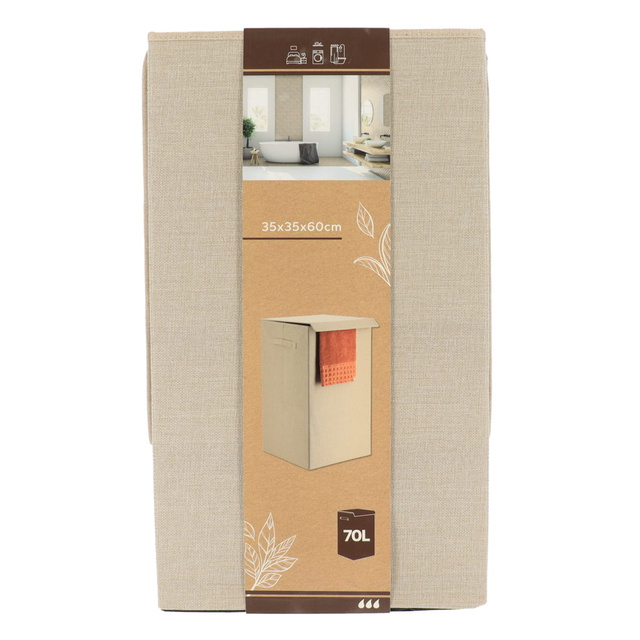 Coș de rufe textil LAGOM, închis, 70 l
