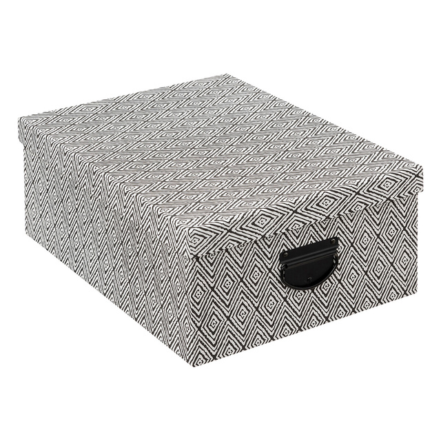 Cutii decorative din carton, 4 recipiente inchise, model etnic