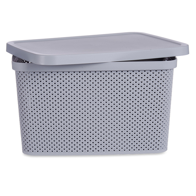 Cos din plastic cu capac, organizator, 19 l