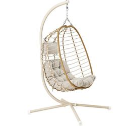 Scaun suspendat cu leagan de gradina, inaltime 195 cm