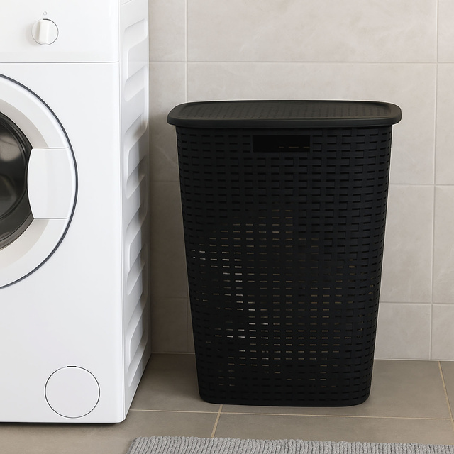 Coș de rufe din plastic reciclat, 53 l