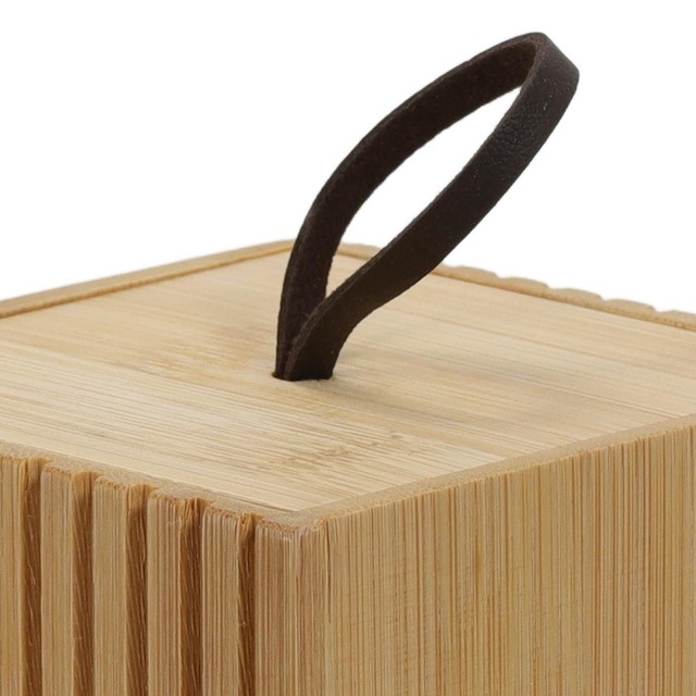 Organizator baie din bambus, 9 x 9 x 9 cm