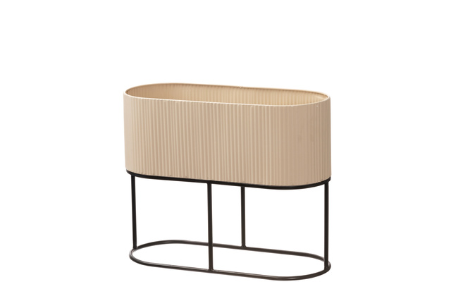 Suport de flori oval metalic, inaltime 40 cm