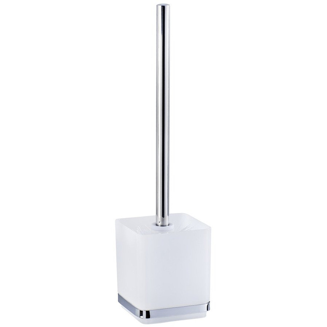 Perie WC cu suport Quadro, Alb, 37x12,5x9,5 cm, WENKO