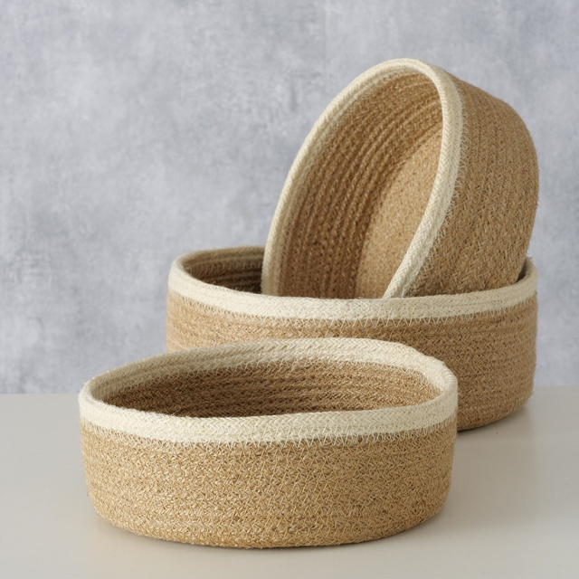 Cosuri decorative Cunas, 3 bucati, iuta