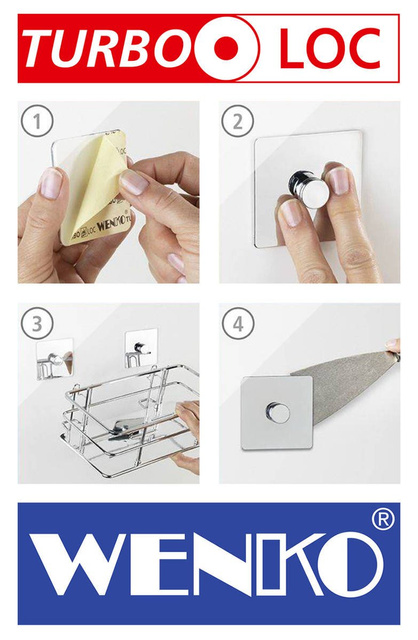 QUADRO, Turbo-Loc, WENKO suport dublu pentru prosop