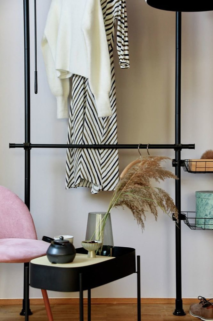 Sistem telescopic de garderobă, HERKULES BASIC, negru, WENKO