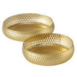 Set 2 boluri decorative Galdo, auriu