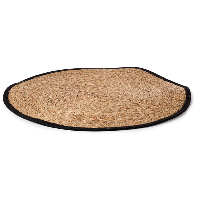 Covor împletit NARO cu margine neagră