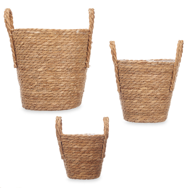 Măști împletite pentru ghivece RUSTIC, 3 bucăți