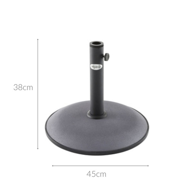 Suport pentru umbrele de gradina, baza de beton, 15kg