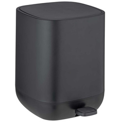 Cos de gunoi pentru baie cu pedala DAVOS, negru mat, 5 L, Wenko