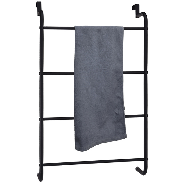 Suport pentru prosoape metalic, 44 x 73 cm, montare pe ușă