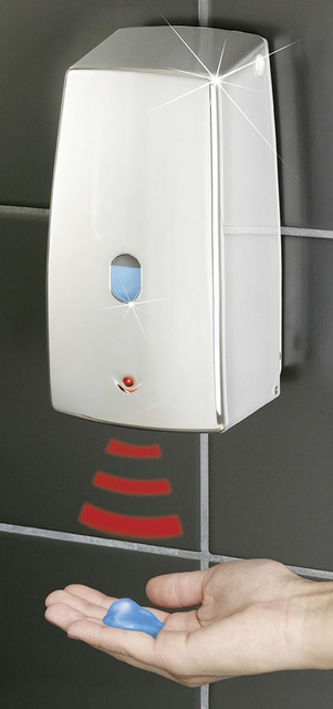 Dispenser de săpun fără contact TREVISO CHROME cu infraroșu - 650 ml, WENKO, argintiu