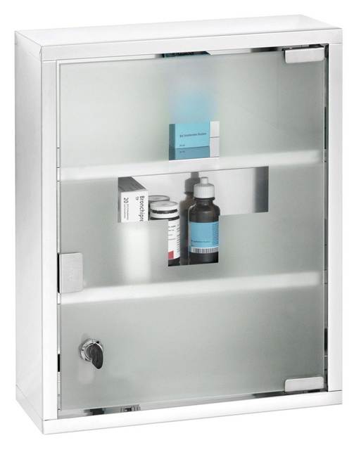 Dulap depozitare medicamente 3 compartimente, Alb, 40x30x12 cm, Wenko