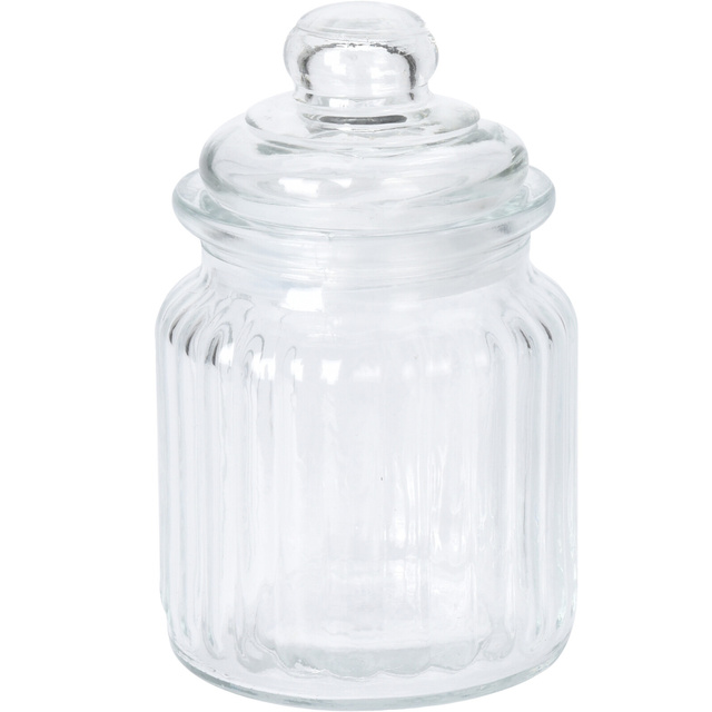 Borcan cu nervuri cu capac