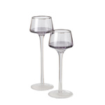 Suporturi de lumanari din sticla SMOLA, 2 buc 20-23 cm