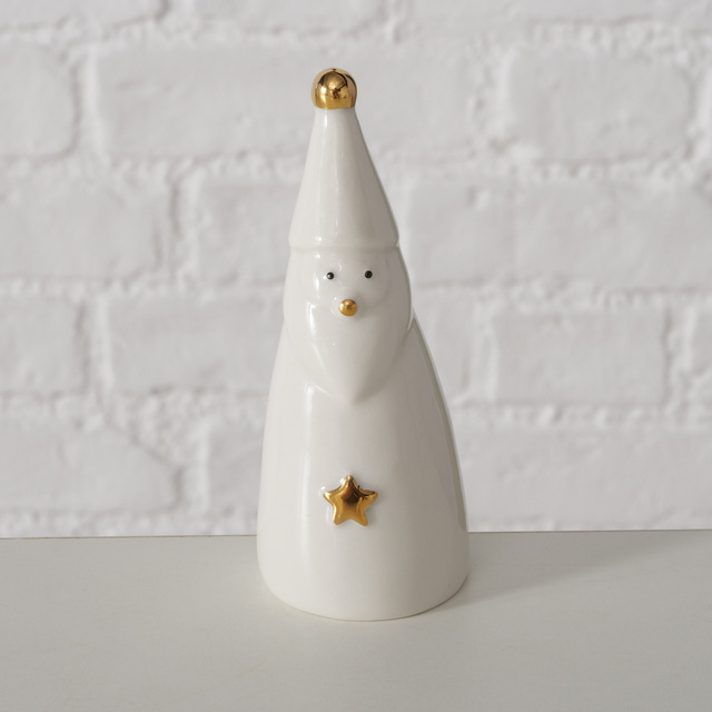 Două figurine din porțelan JELKI, Moș Crăciun albe