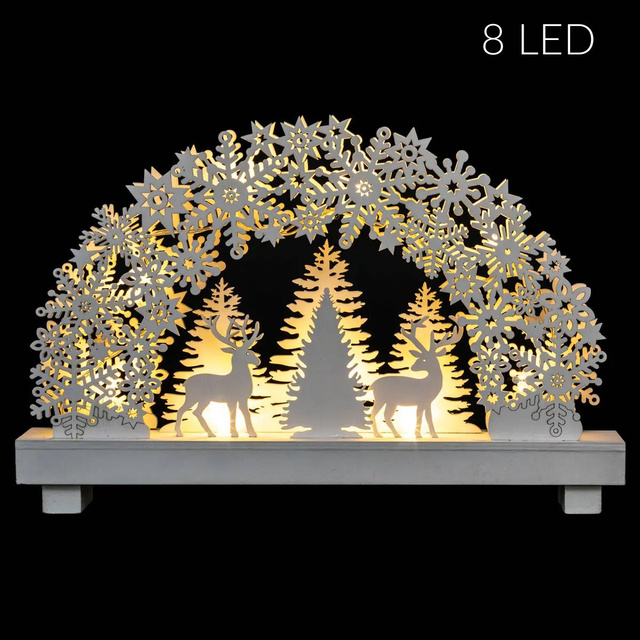 Decor din placaj, scena cu reni