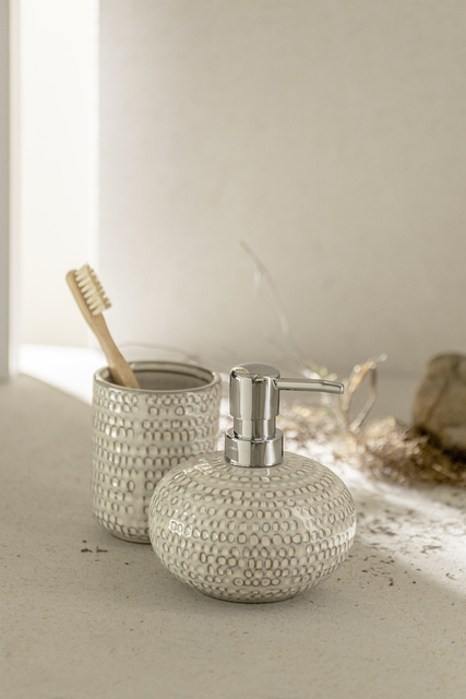 Dozator de săpun ceramic, Cremă Pergole, WENKO