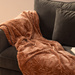 Pătură flanelată periată Ryo terracotta 125 x 150 cm