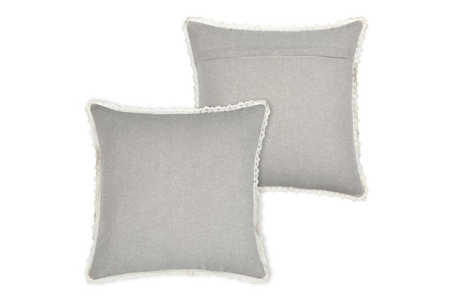 Perna decorativă CLARINE cu dantelă, 40 x 40 cm