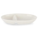 Farfurie ovala pentru gustari din portelan, 12 x 20 x 3 cm