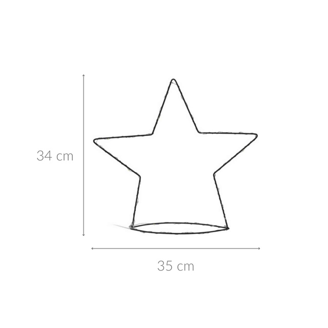 Figurina simplă din sârmă cu decor LED, 34 cm