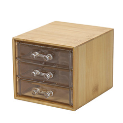 Organizator cosmetic cu trei sertare transparente