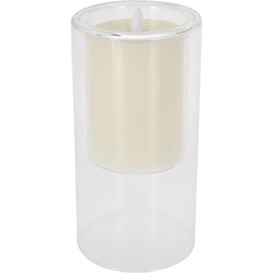 Lumanare LED, sticla, alba