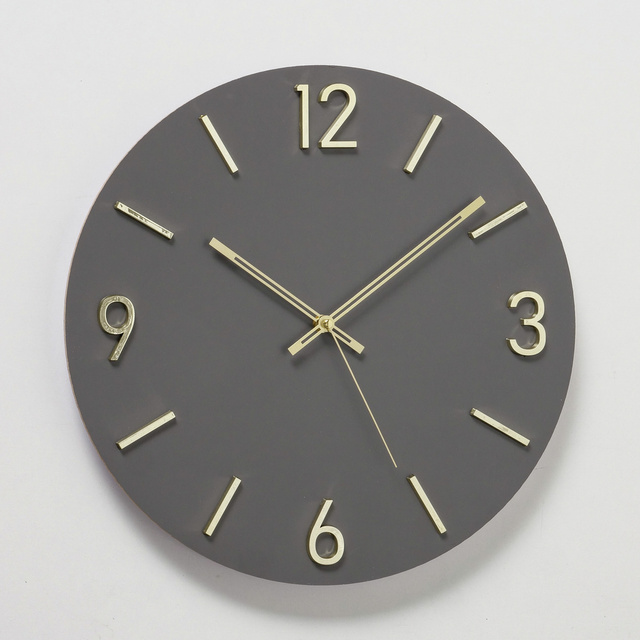 Ceas de perete, cu maini aurii, DAKOTA, Ø 40 cm