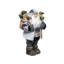 Figurină de Moș Crăciun cu schiuri