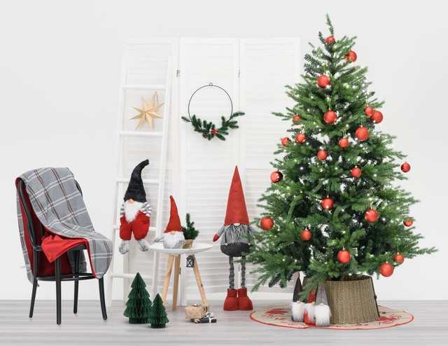 Husă pentru suportul de brad, 50 x 25 cm, imitație de ratan