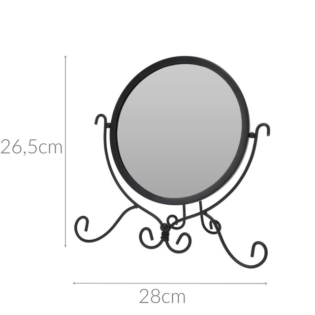 Oglinda de machiaj ROMANTICA, rama metalica, in picioare