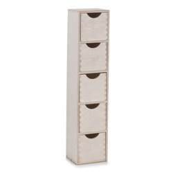 Container pentru mărunțișuri, 5 sertare, din lemn, 60x13x12 cm, ZELLER