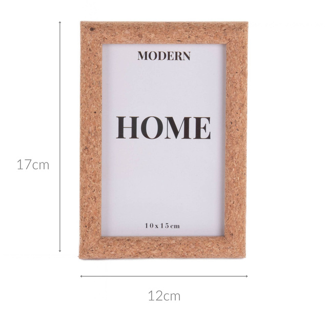 Ramă foto, din plută, 14,5 x 1,8 x 19,5 cm