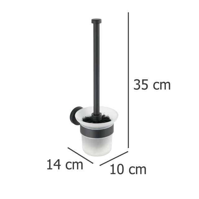 Perie WC cu suport BOSIO, 35x14x10 cm, WENKO